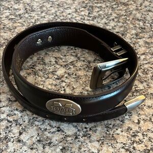 Zep-Pro Mississippi State University MSU Leather Belt with Silver Buckle